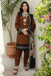 3PC Embroidered Linen | CVW4-07 | Winter Collection